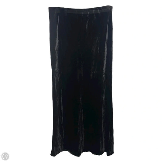 Tilda Maxi Slip Skirt: Velvet Edition By Anthropologie In Black, Size: M