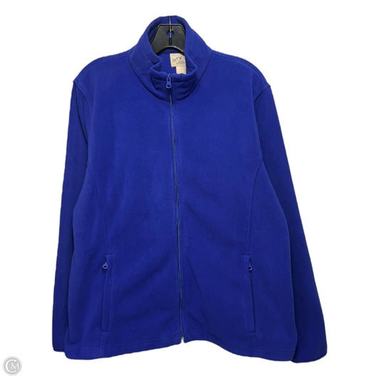 Jacket Fleece By Blue Mountain In Blue, Size: Xl