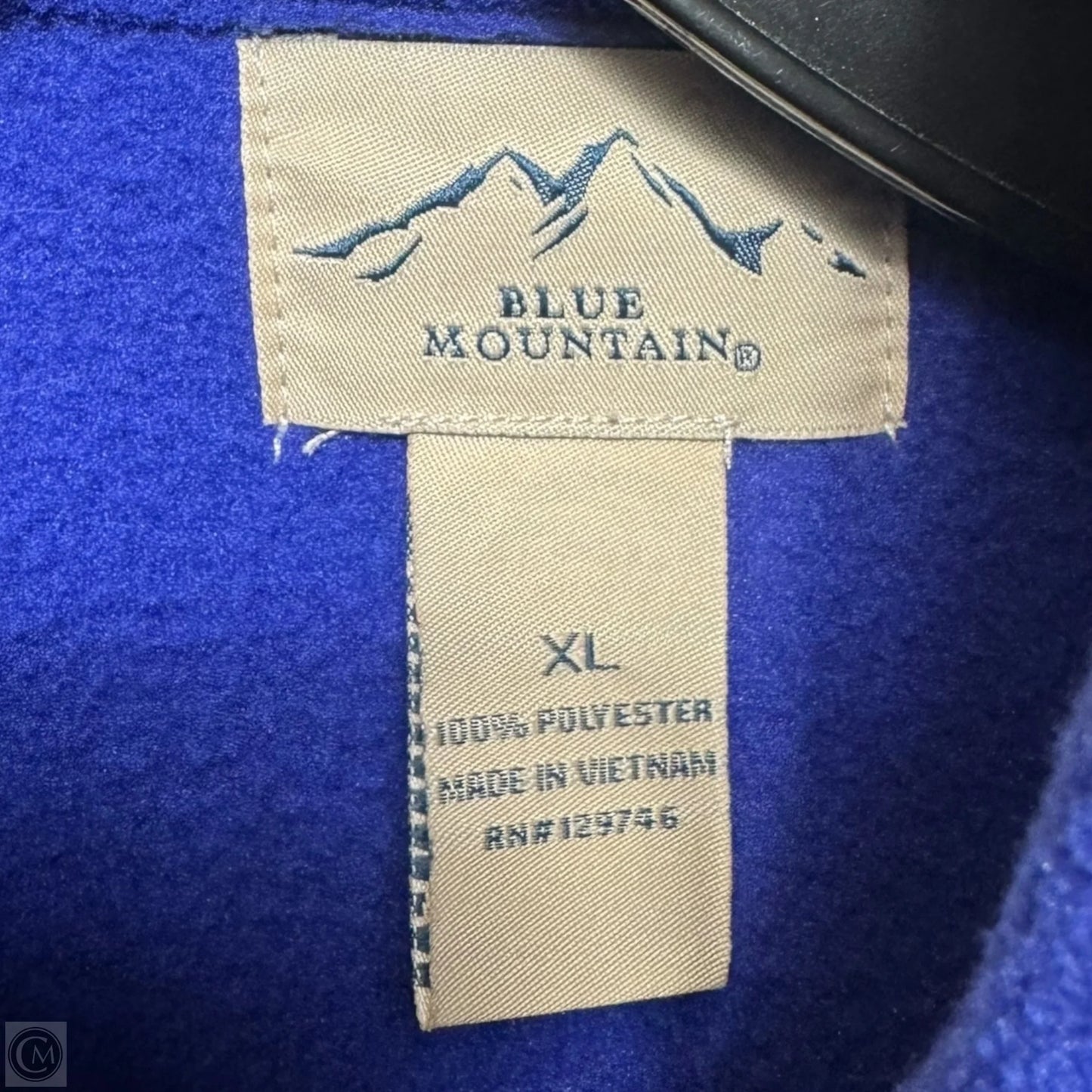 Jacket Fleece By Blue Mountain In Blue, Size: Xl