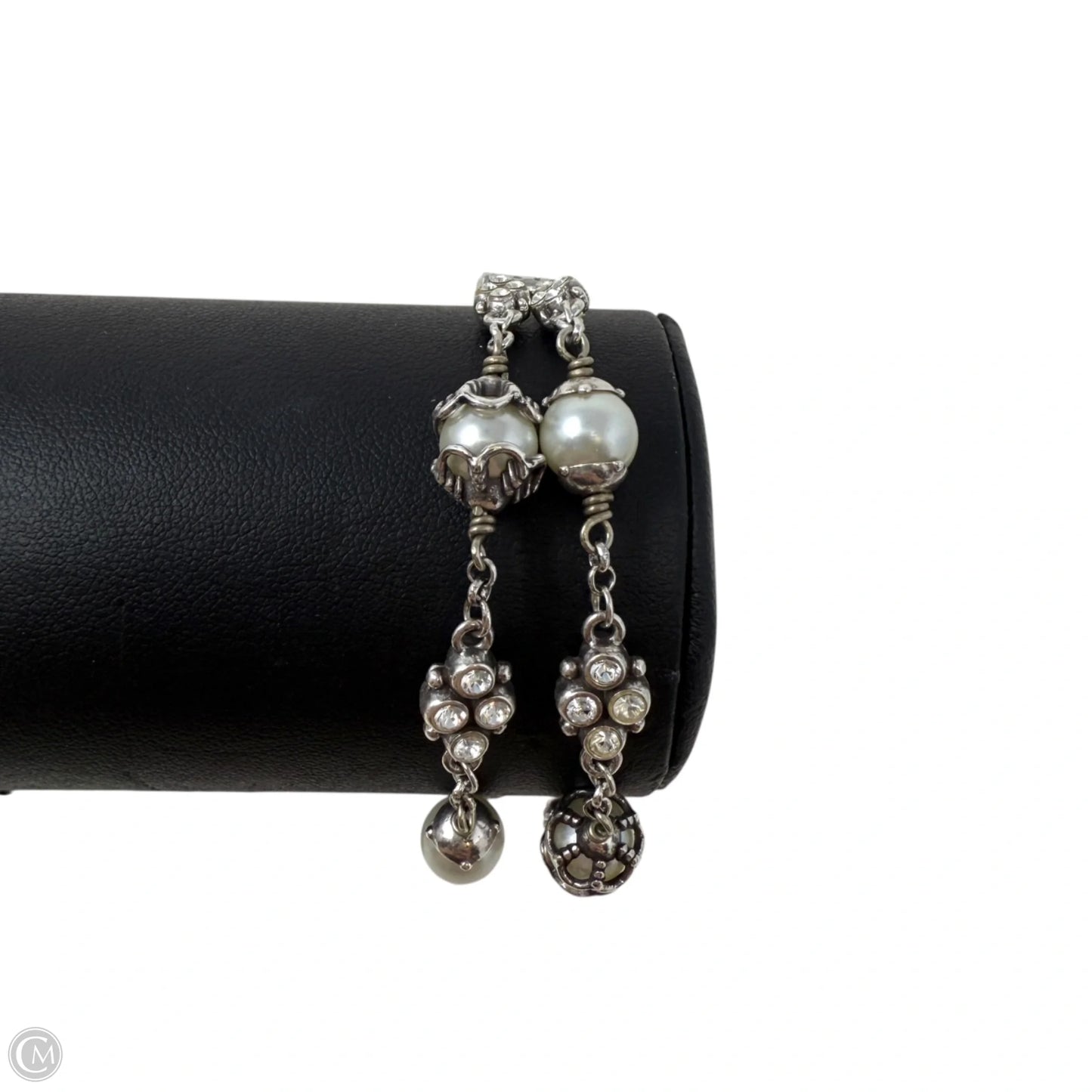 Retired Atma Pearls Silver Tone Double Strand Bracelet. By Brighton
