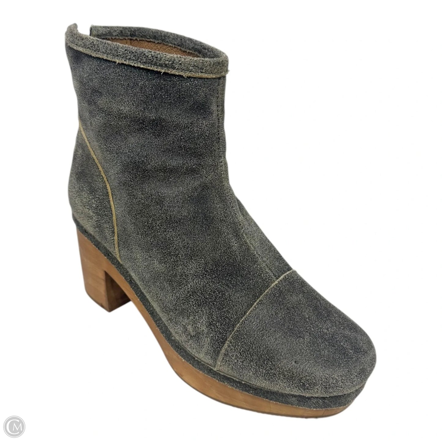 Zuki Clog Boots Ankle Heels By Five Worlds In Grey, Size: 9