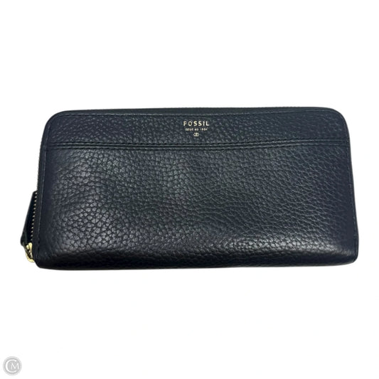 Wallet Leather By Fossil, Size: Large