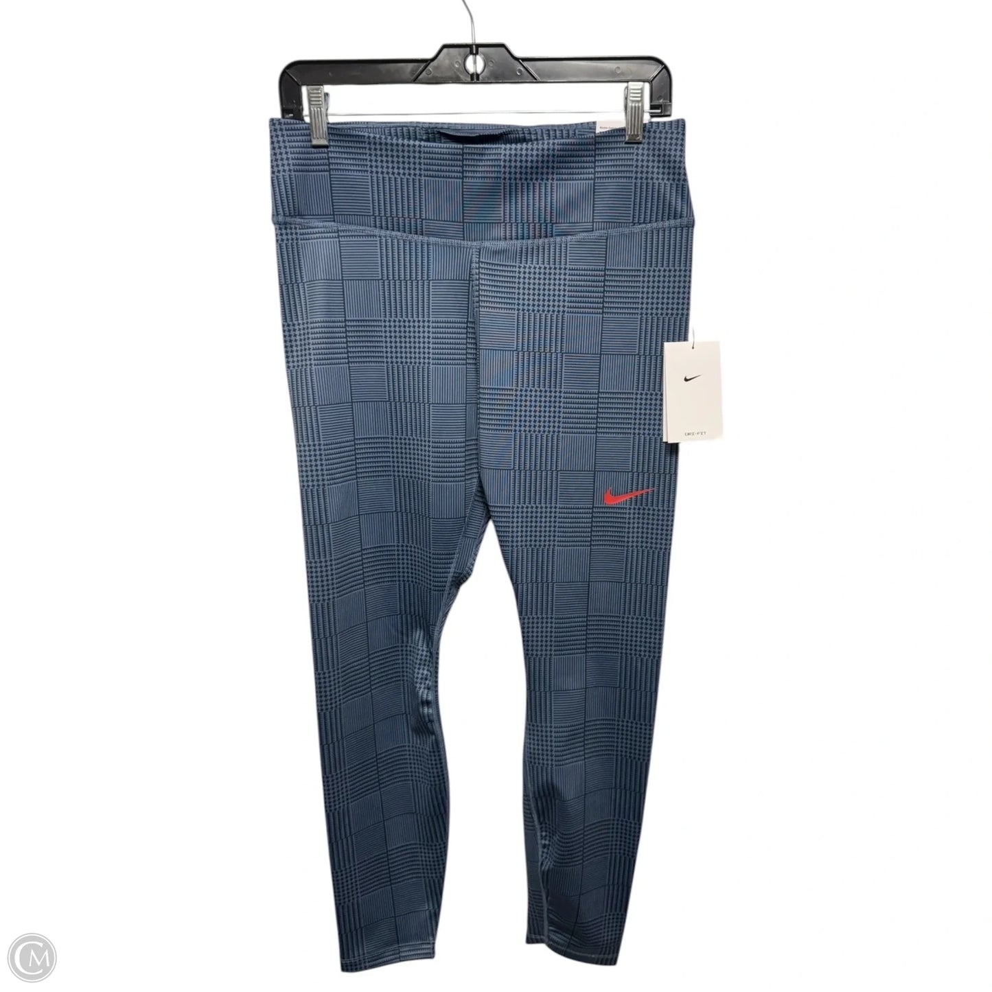 Athletic Leggings By Nike Apparel In Blue, Size: L