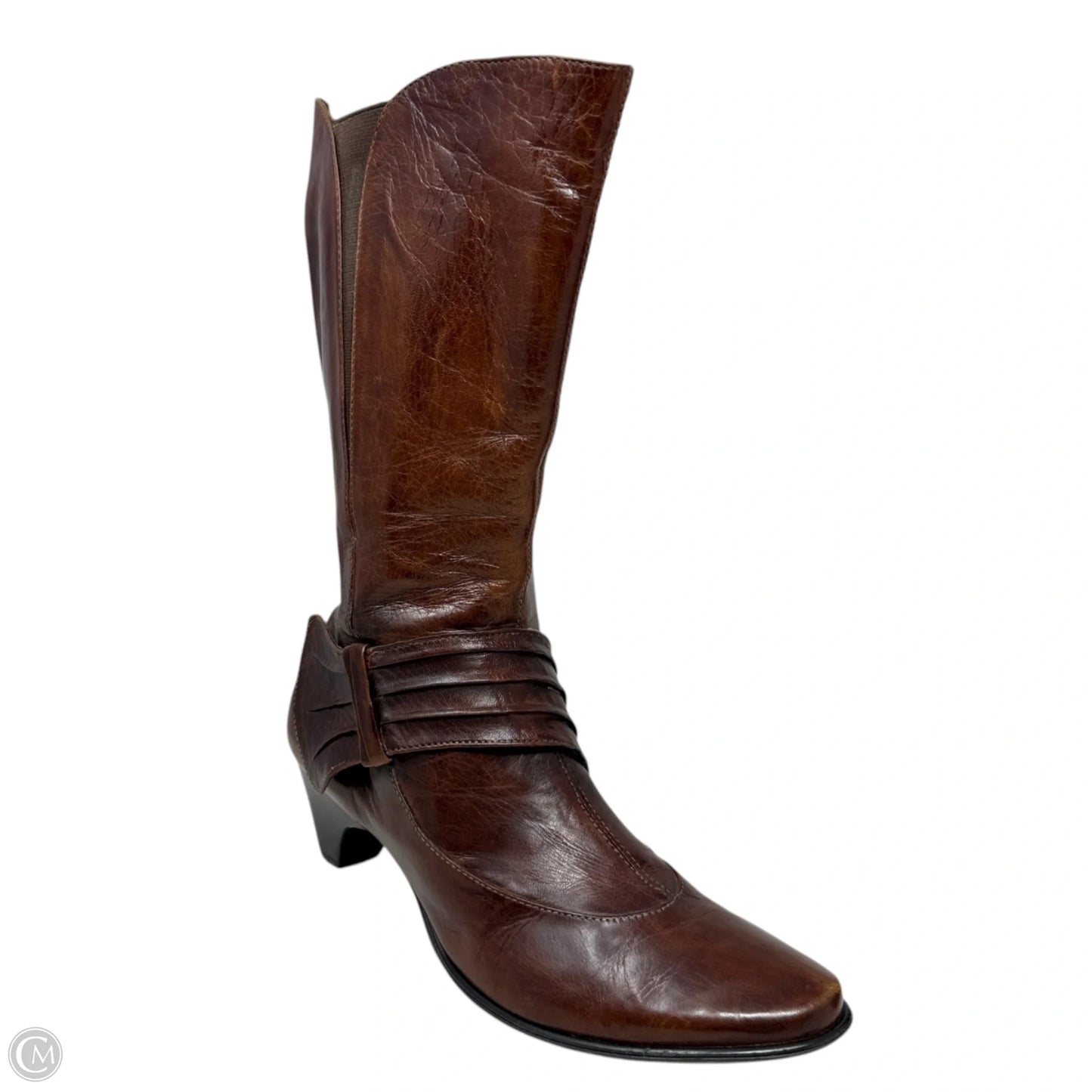 Tamara Boots Mid-calf Heels By Everybody By BZ Moda In Brown, Size: 6