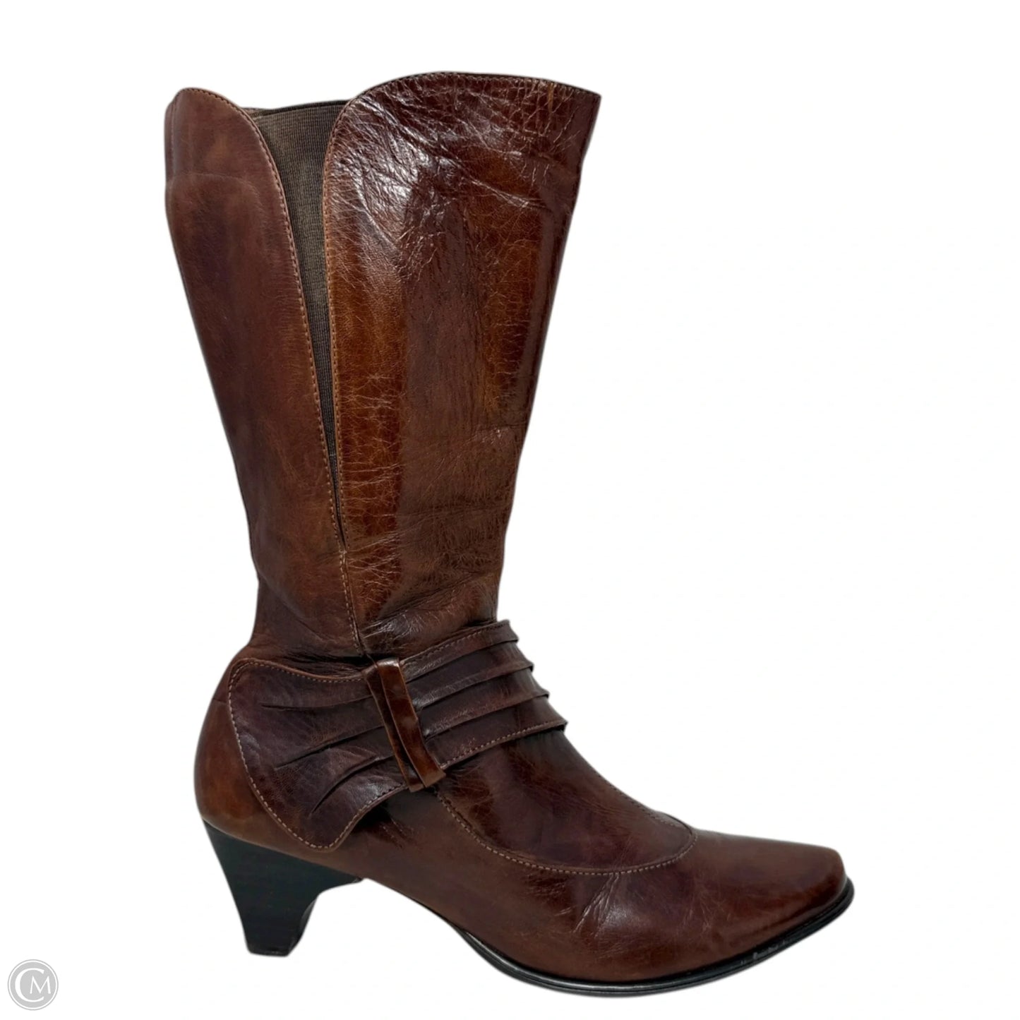 Tamara Boots Mid-calf Heels By Everybody By BZ Moda In Brown, Size: 6