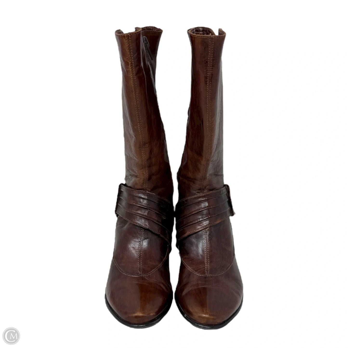 Tamara Boots Mid-calf Heels By Everybody By BZ Moda In Brown, Size: 6