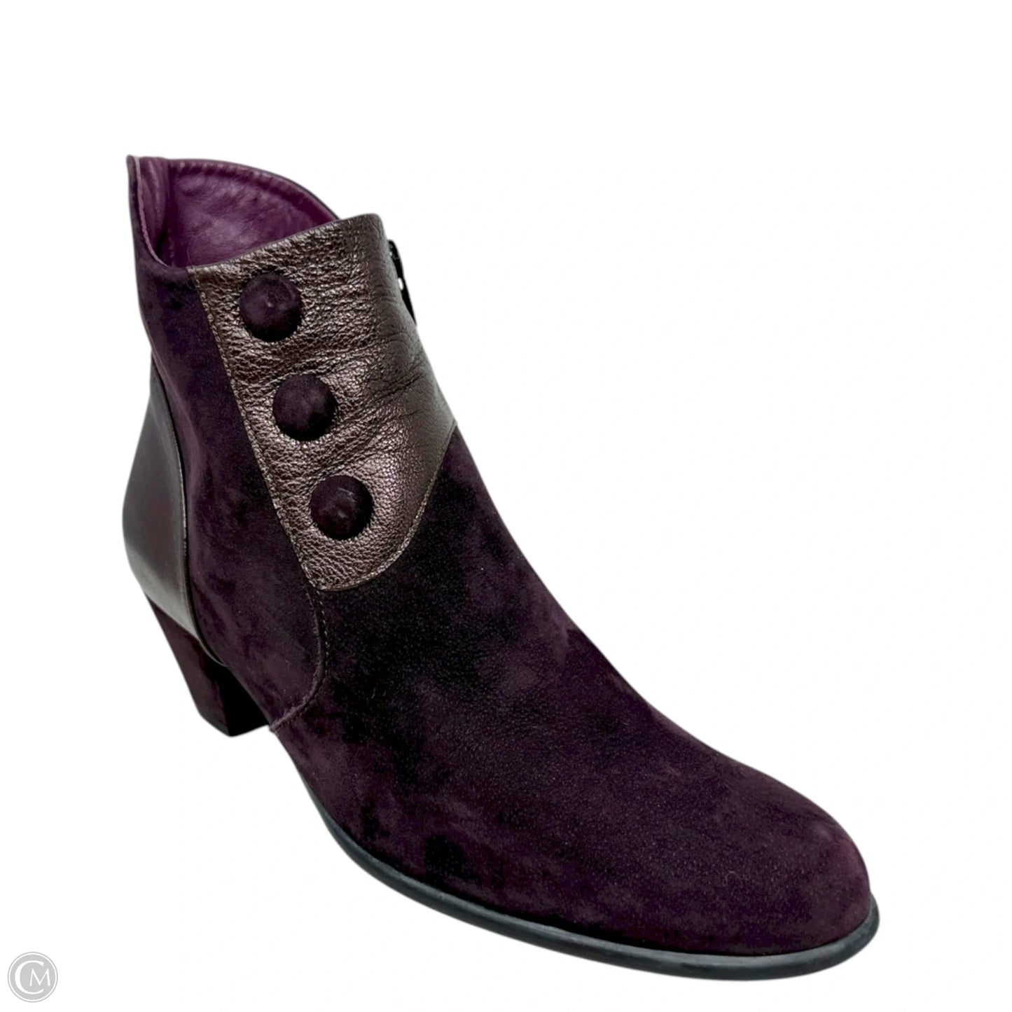 Victorian Ankle Boots Heels By Arche In Purple, Size: 6