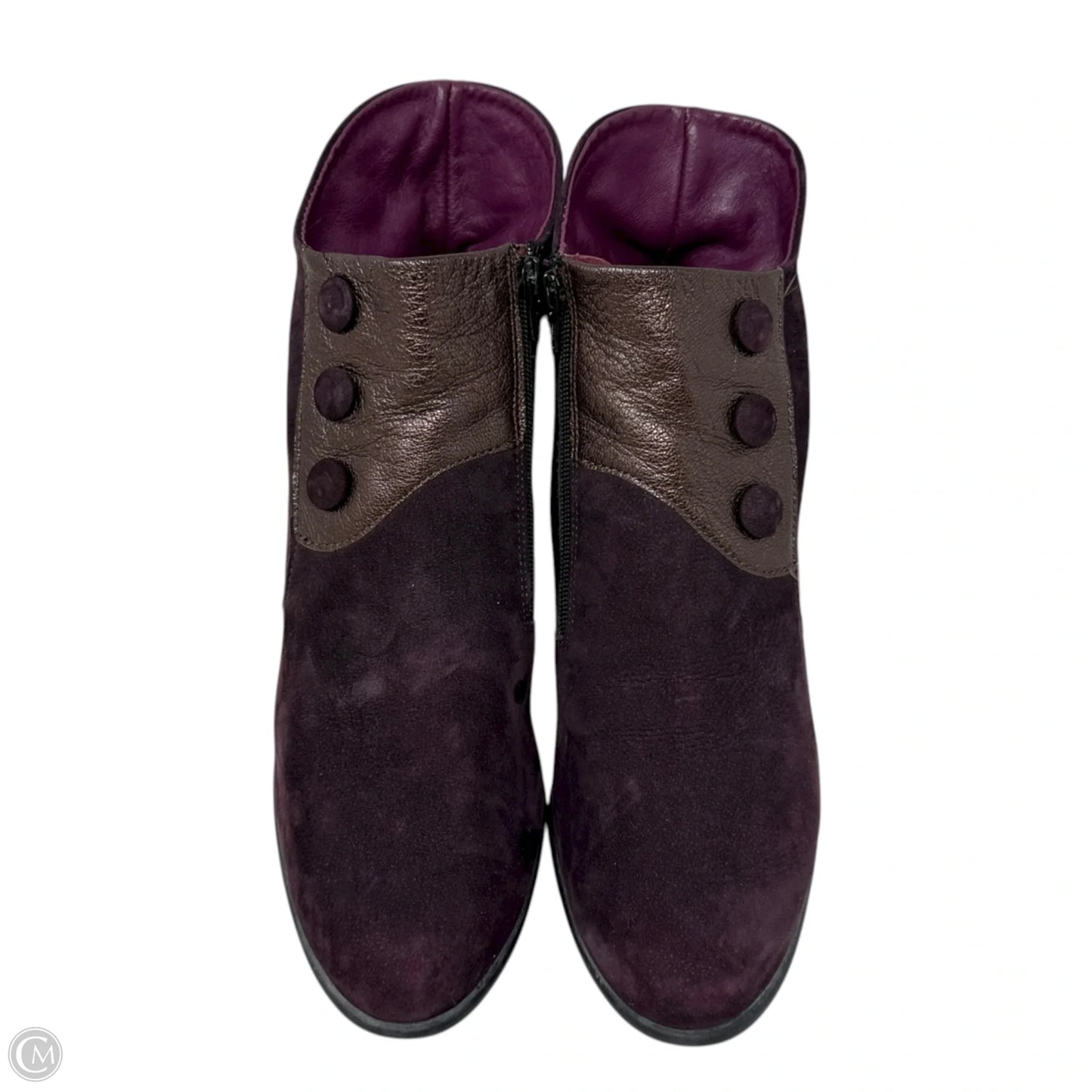 Victorian Ankle Boots Heels By Arche In Purple, Size: 6