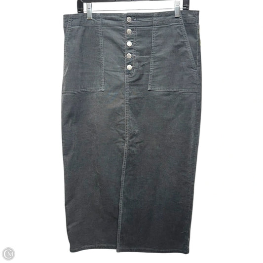 Corduroy Skirt Maxi By Loft In Grey, Size: 10