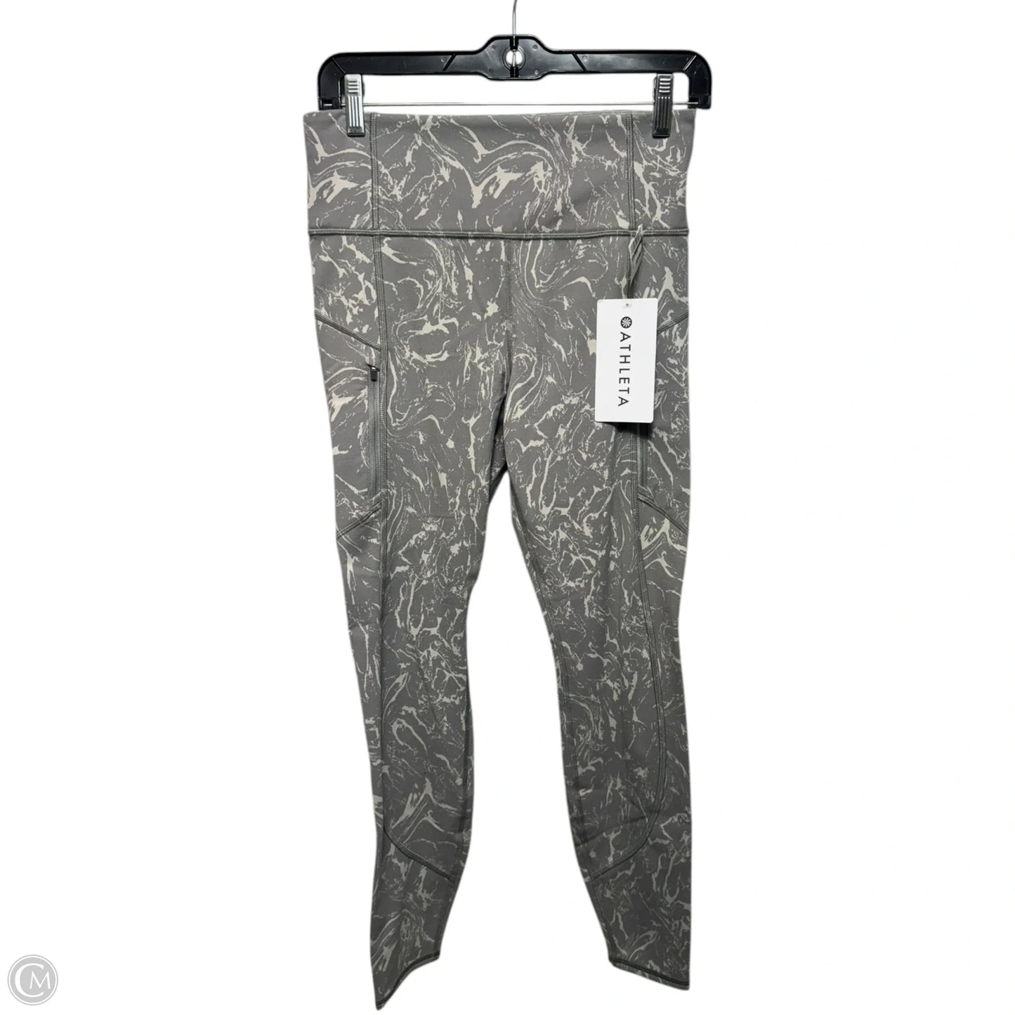 Rainier Textured Athletic Leggings By Athleta In Multi-colored, Size: M