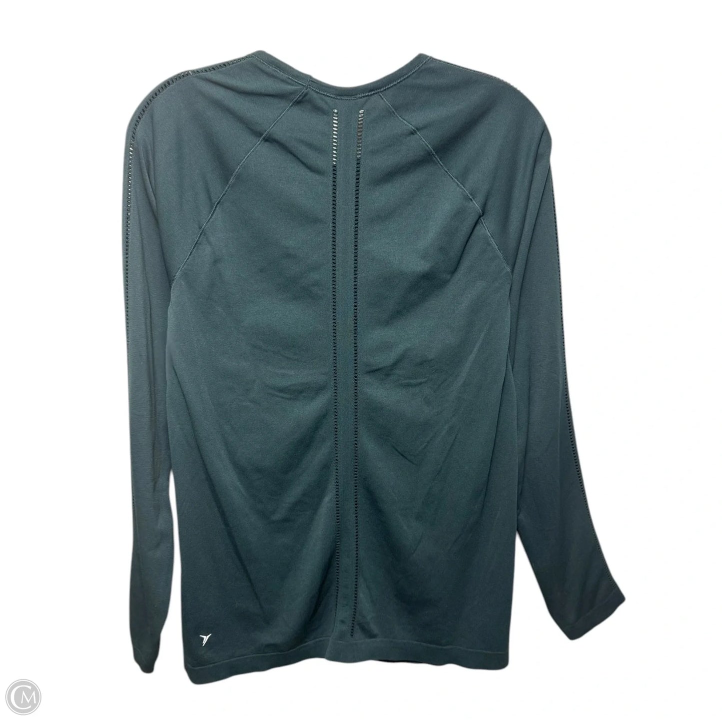 Eyelet Athletic Top Long Sleeve Crewneck By Old Navy In Teal, Size: L