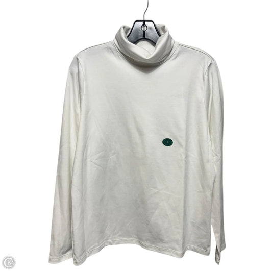 Turtleneck Top Long Sleeve Basic By L.l. Bean In White, Size: L
