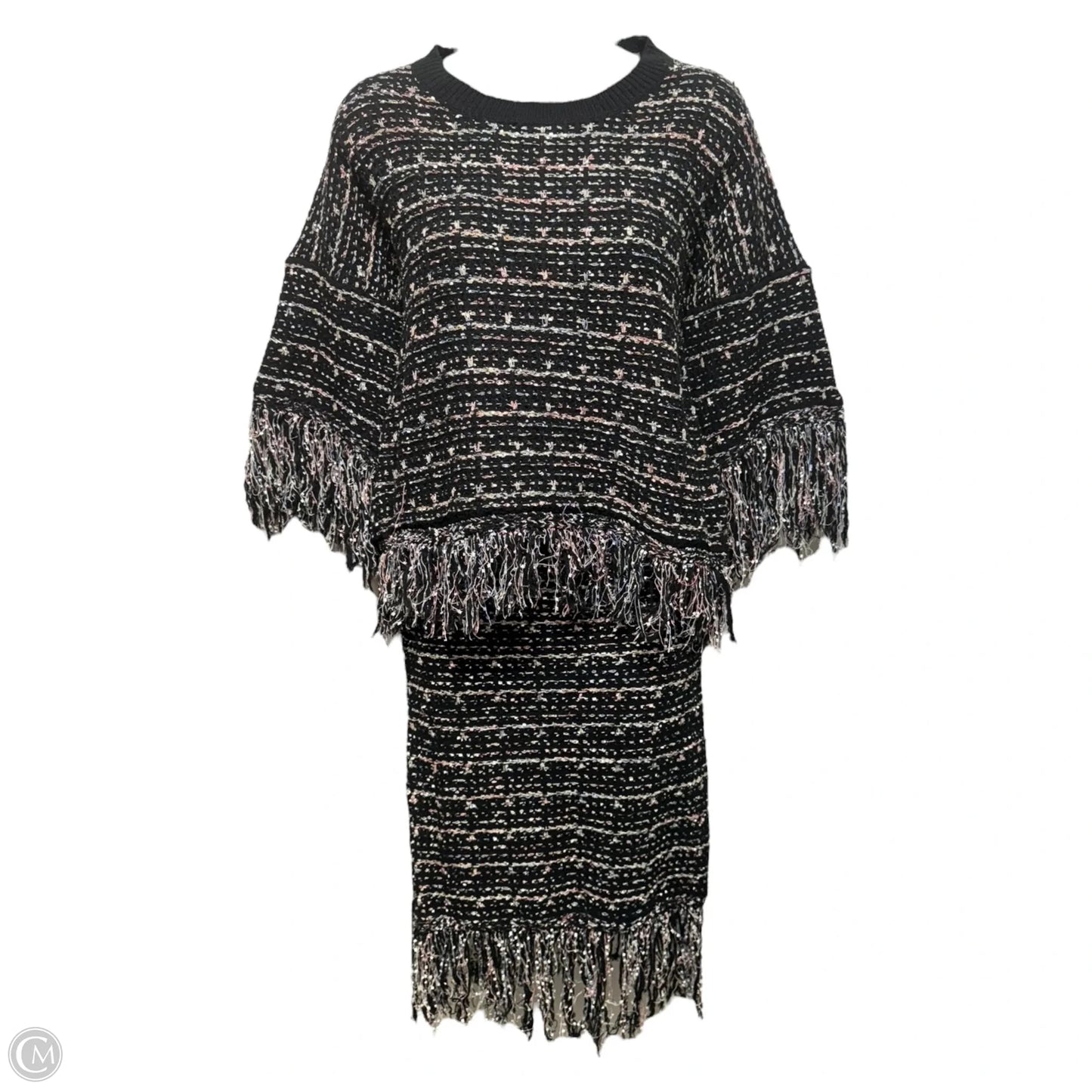 Knit Tweed Skirt Set 2 Piece By Fate In Multi-colored, Size: S