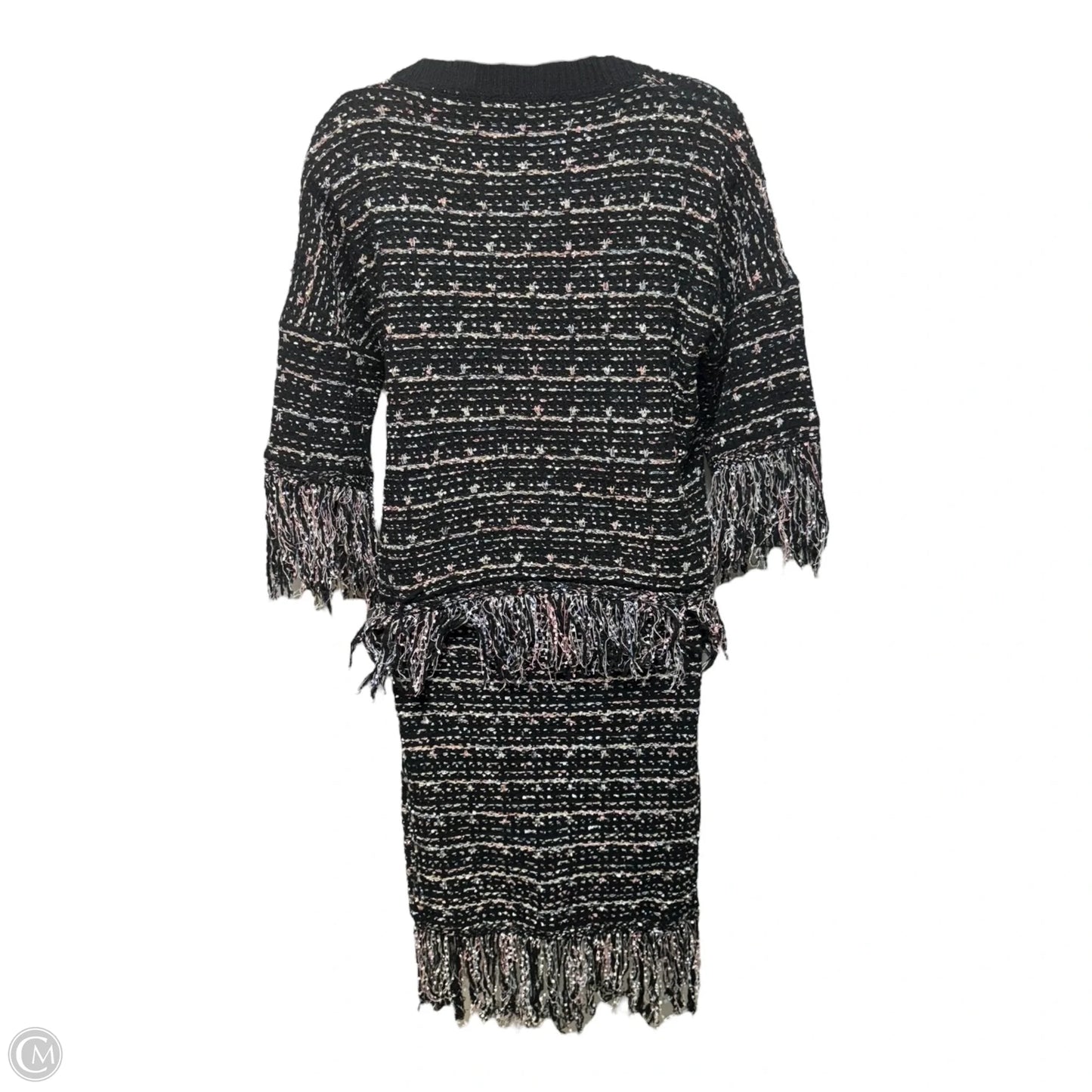 Knit Tweed Skirt Set 2 Piece By Fate In Multi-colored, Size: S