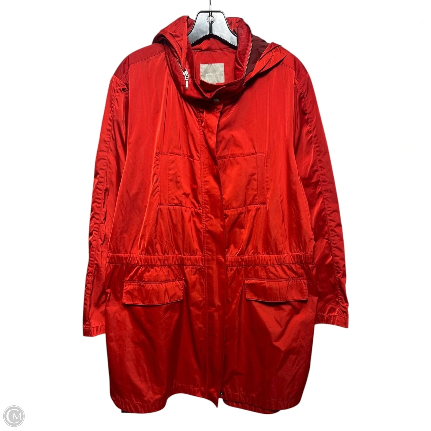 Water Resistant Lightweight Shell Jacket By Yarra Trail In Red, Size: 18