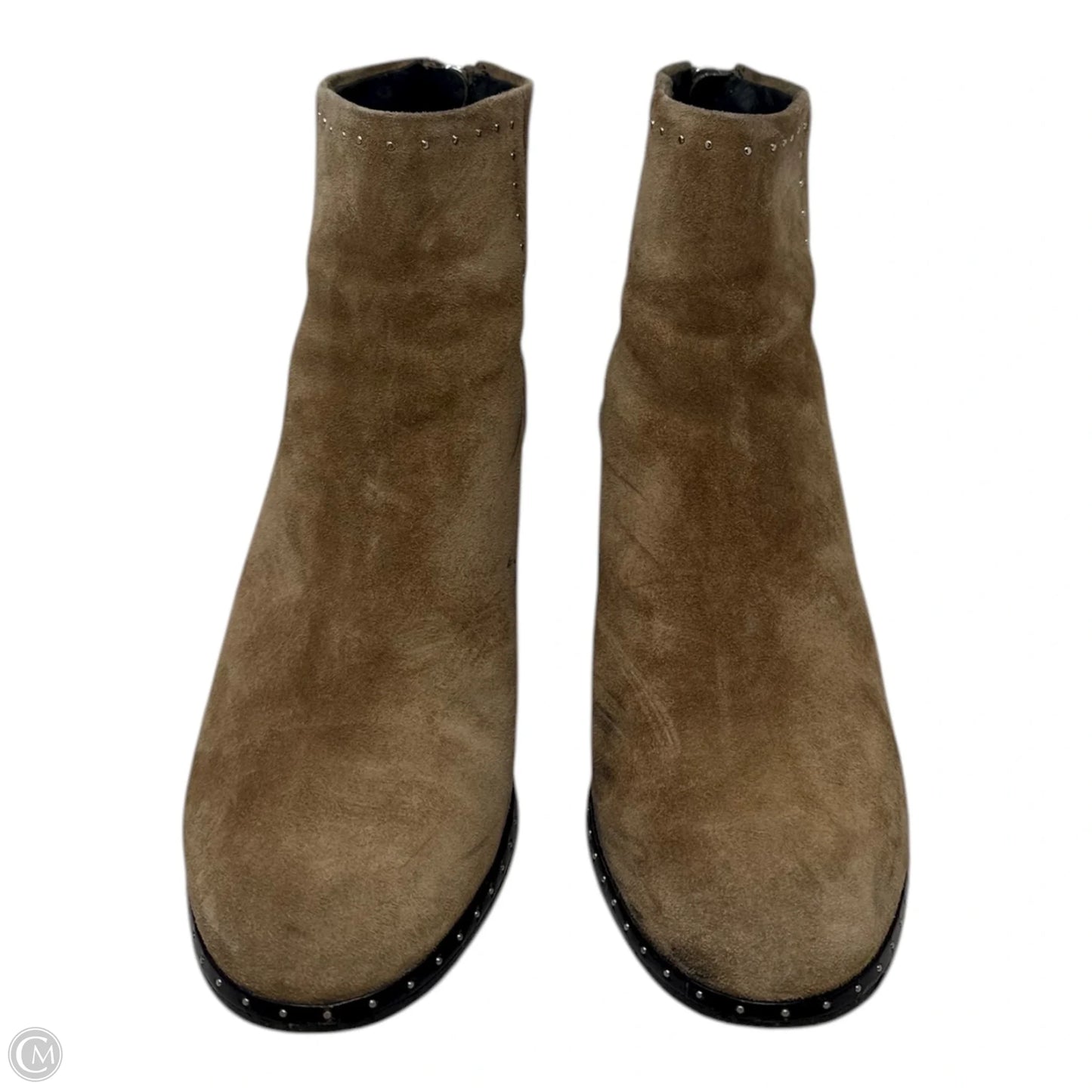 Suede Studded Boots Ankle Heels By Rag And Bone In Tan, Size: 8.5