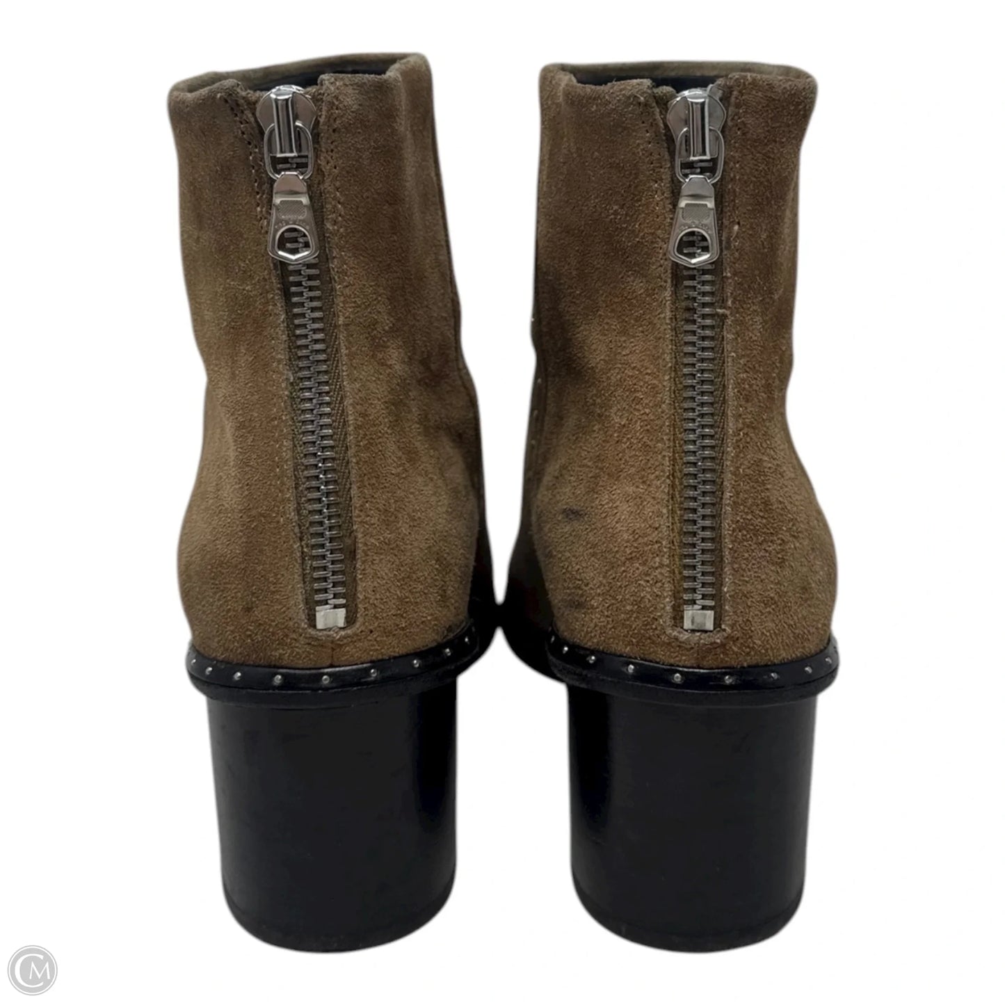 Suede Studded Boots Ankle Heels By Rag And Bone In Tan, Size: 8.5