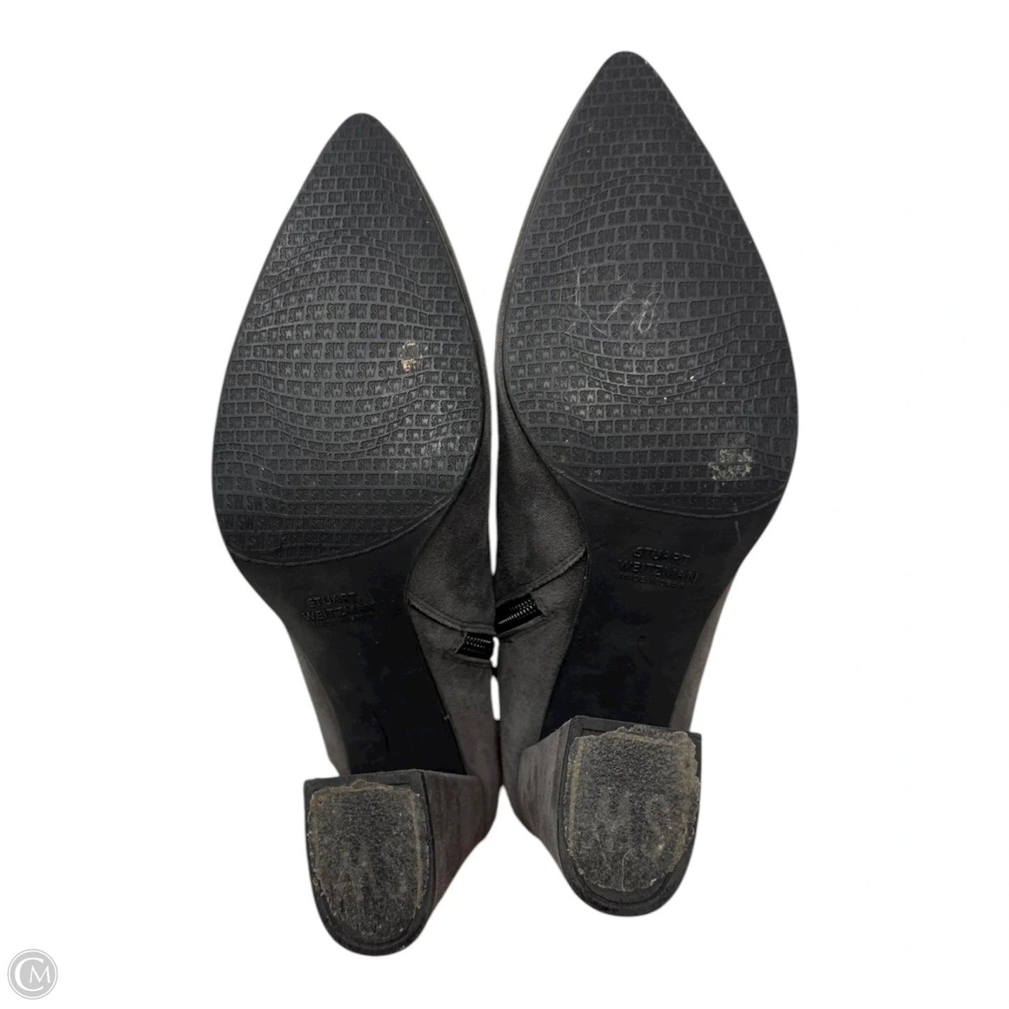 Grandiose Ankle Boots Designer By Stuart Weitzman In Grey, Size: 8