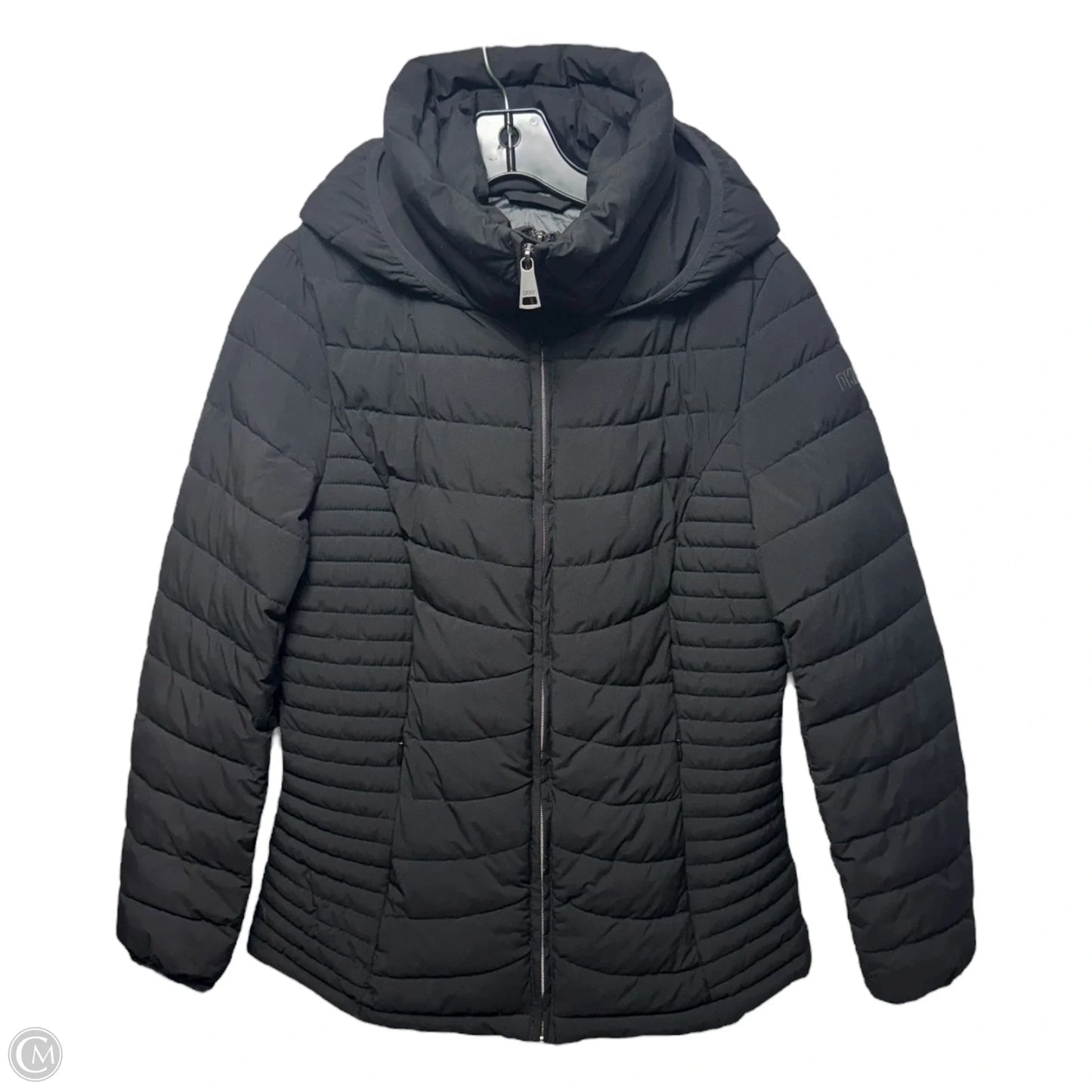 Jacket Puffer & Quilted By Dkny In Black, Size: M