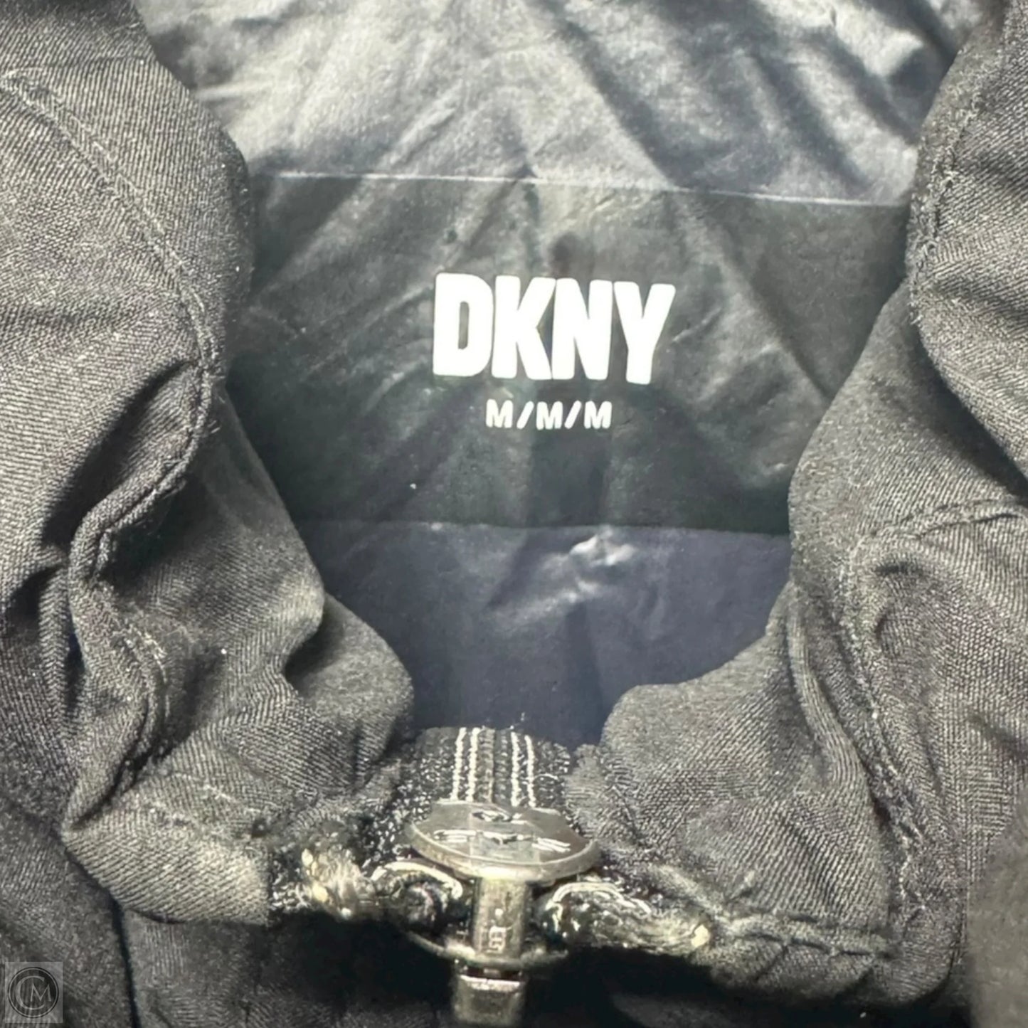 Jacket Puffer & Quilted By Dkny In Black, Size: M