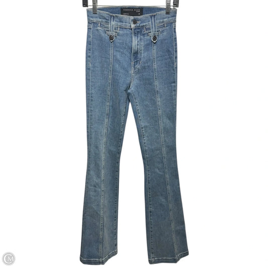 Beverly Skinny Flare High Rise Jeans By Veronica Beard In Blue Denim, Size: 0/25