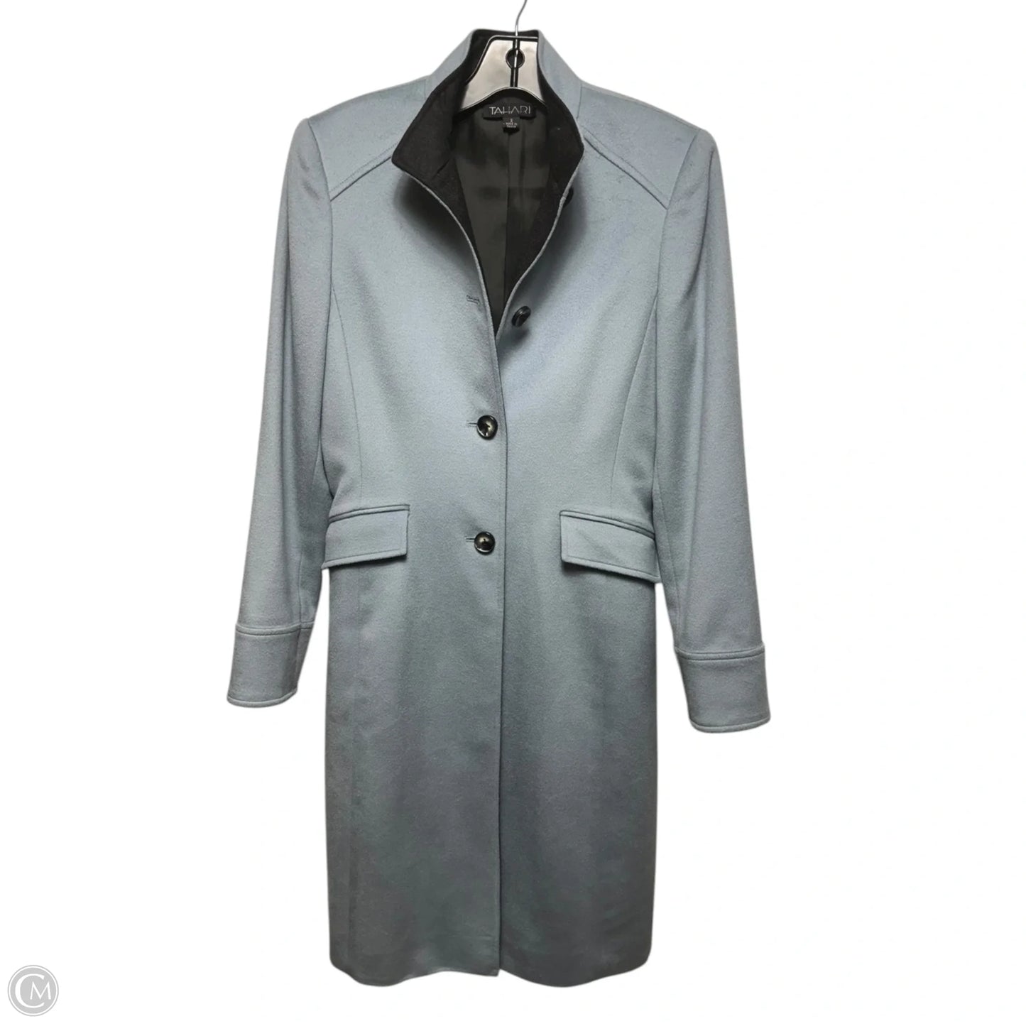 Coat Wool By Tahari In Blue, Size: 2