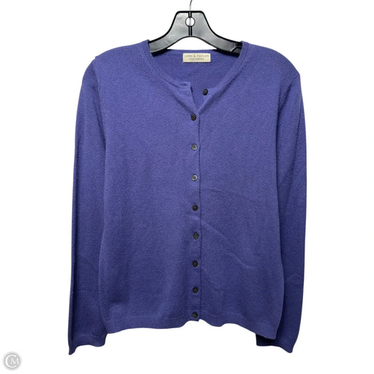 Sweater Cardigan Cashmere By Lord And Taylor In Purple, Size: S