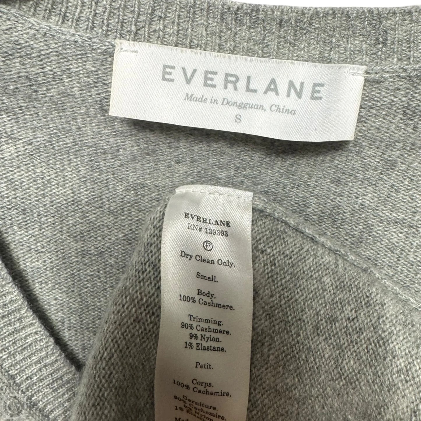 Cashmere V Neck Midi Dress By Everlane In Grey, Size: S