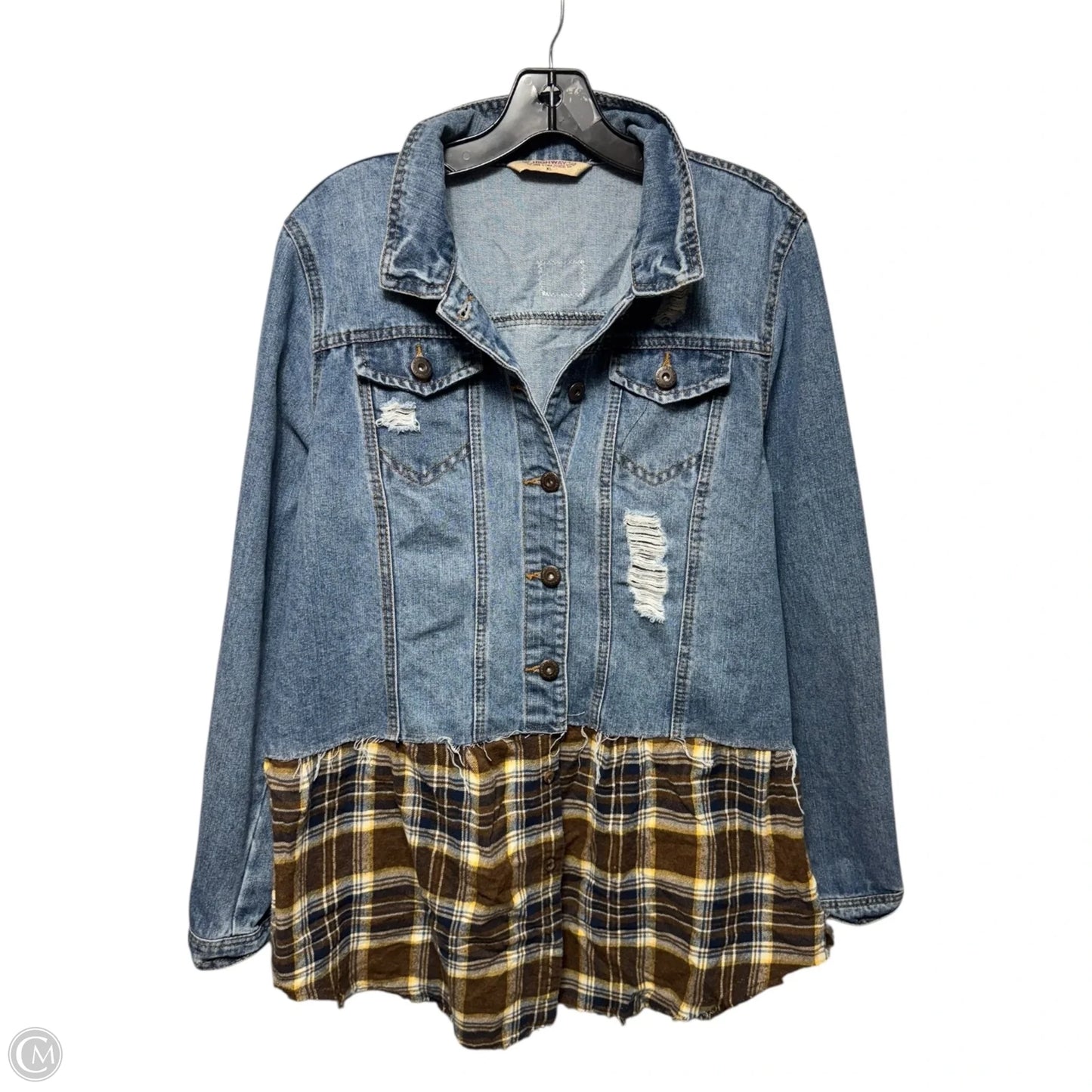 Jacket Denim By Highway In Multi-colored, Size: Xl