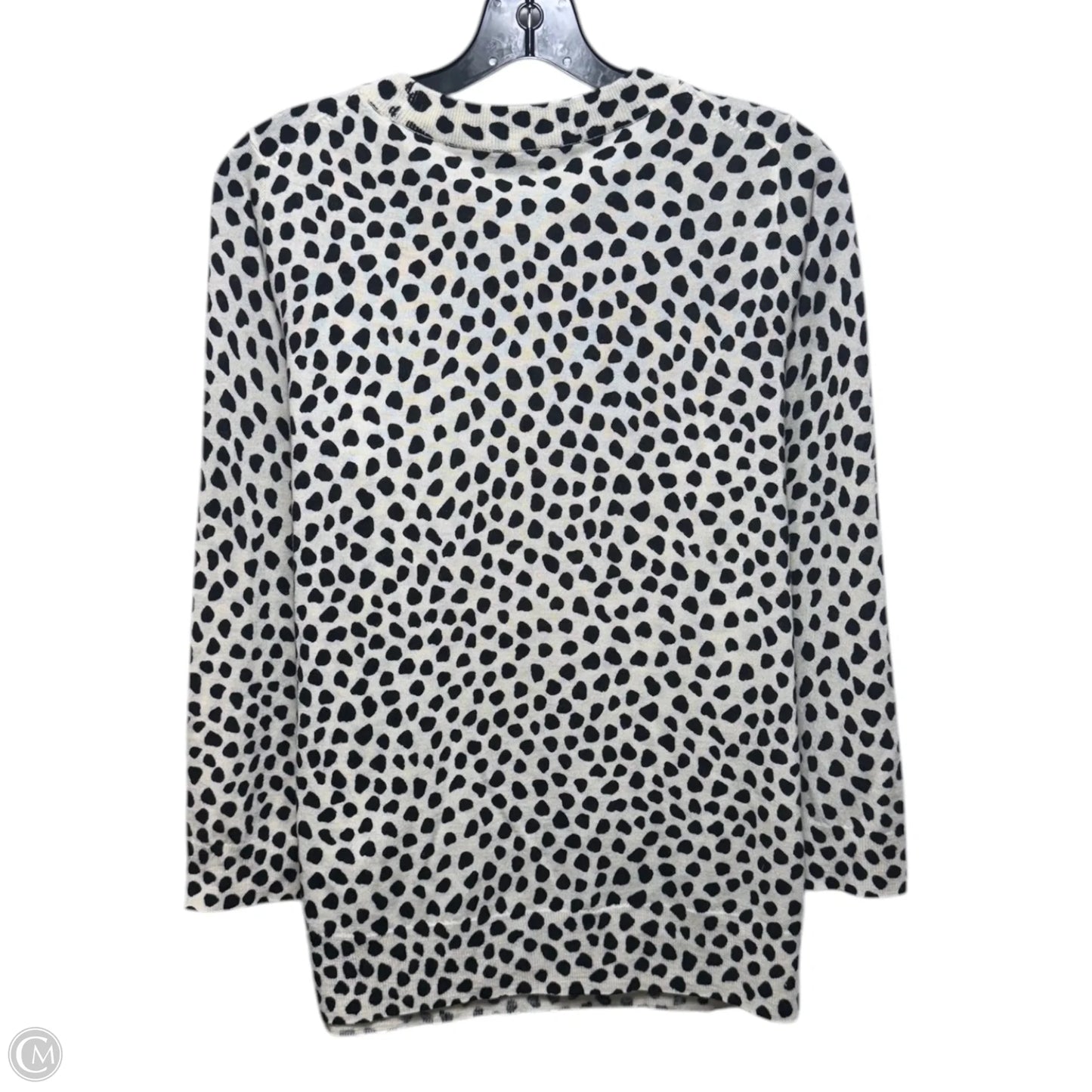 Tippi Merino Wool Sweater By J. Crew In Black & Cream, Size: L