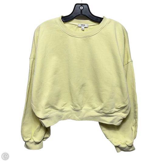 Cropped Sweatshirt Crewneck By Agolde In Yellow, Size: S