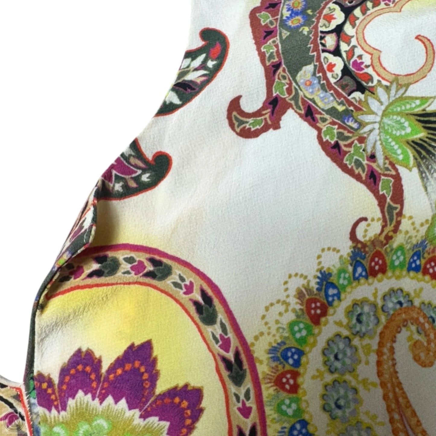 Silk Top 3/4 Sleeve By Etro In Multi-colored, Size: 8