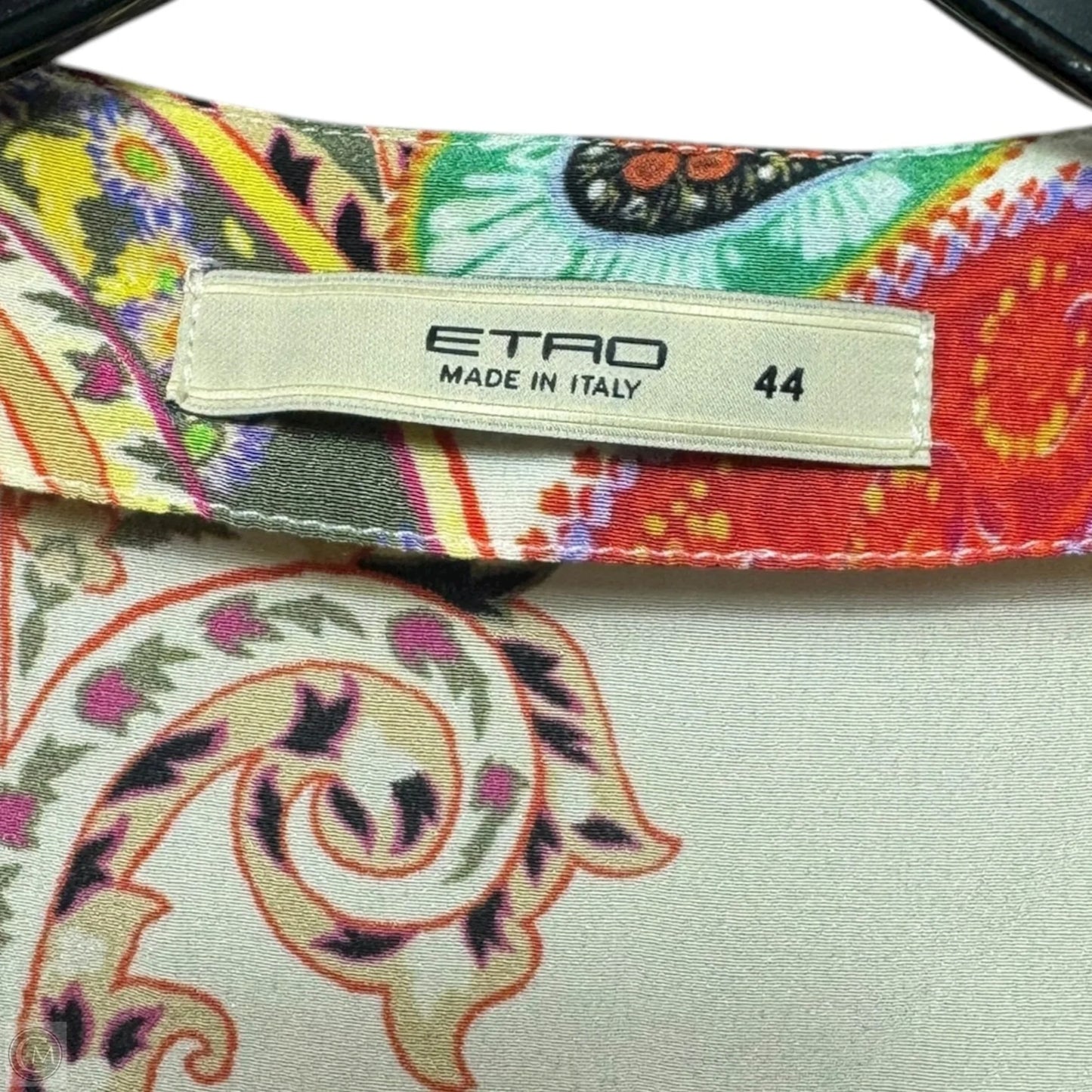 Silk Top 3/4 Sleeve By Etro In Multi-colored, Size: 8