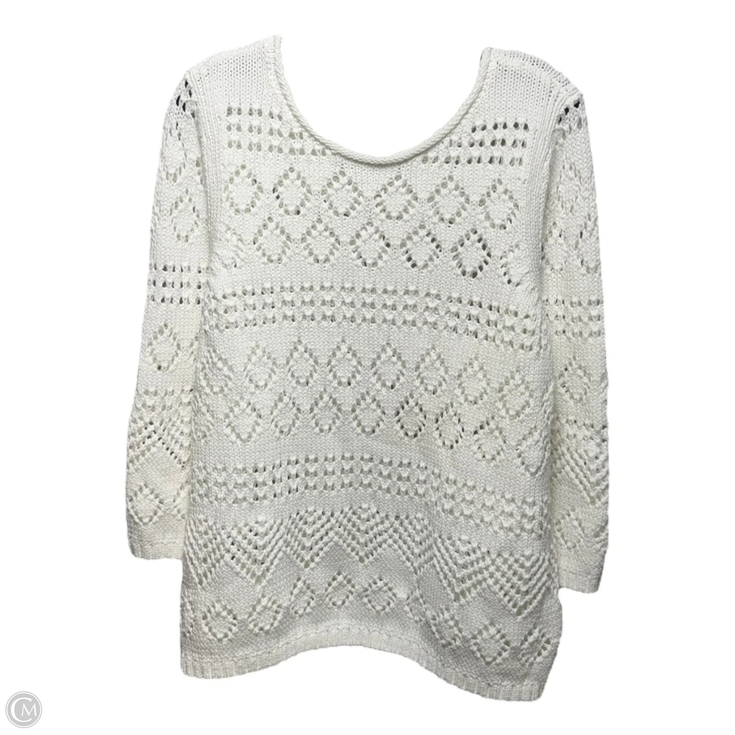 Sweater By Talbots In White, Size: Xlp