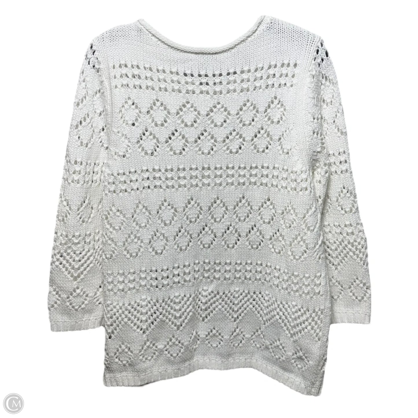 Sweater By Talbots In White, Size: Xlp