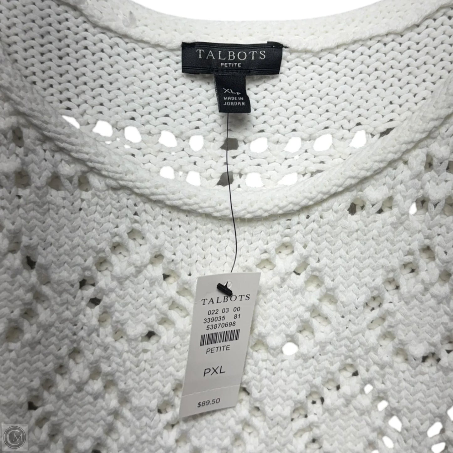 Sweater By Talbots In White, Size: Xlp