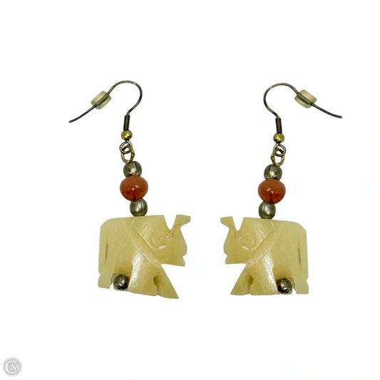 Stone Elephant Dangle Earrings