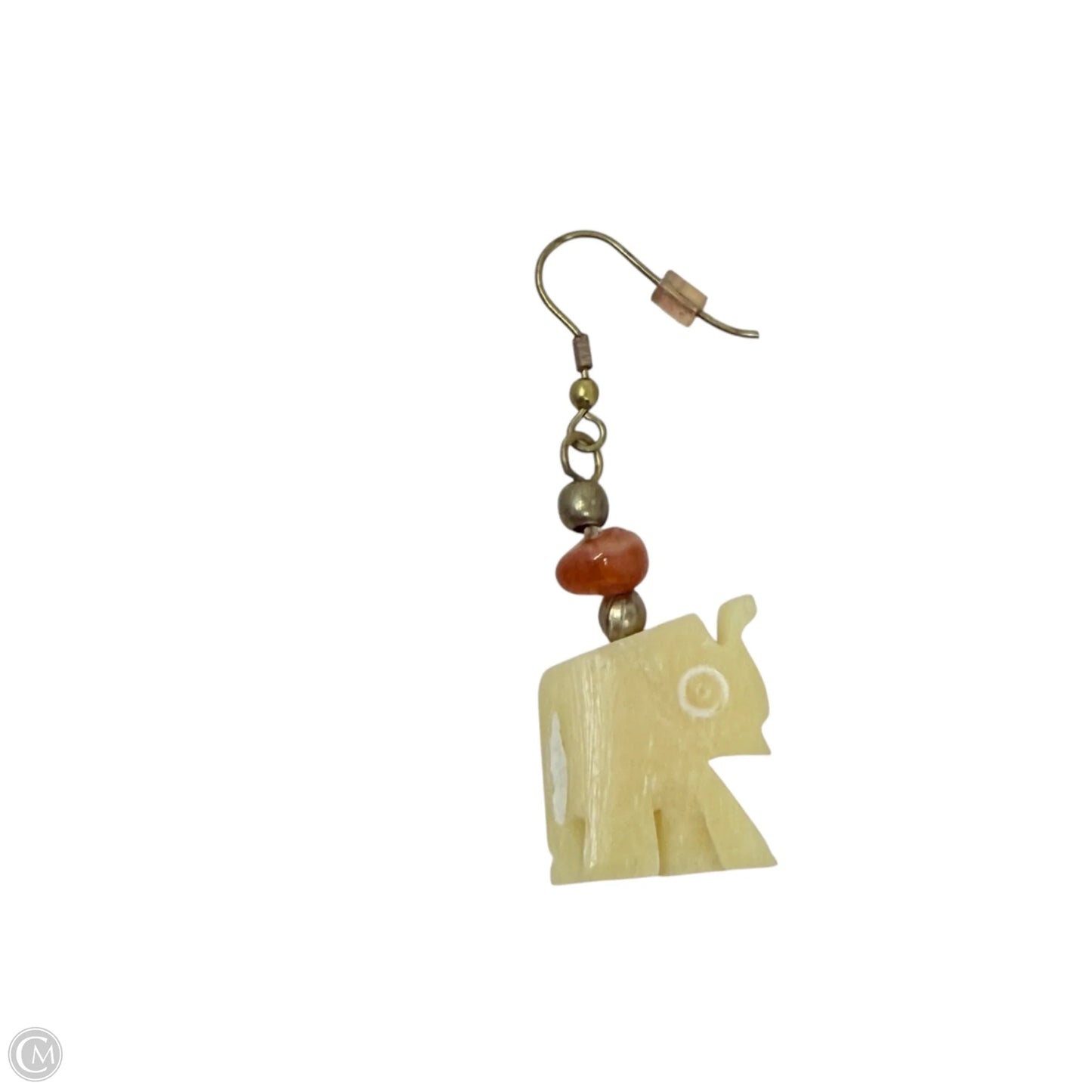 Stone Elephant Dangle Earrings