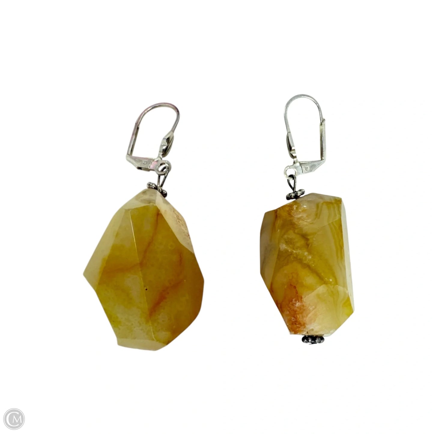 Raw Citrine Dangle Earrings