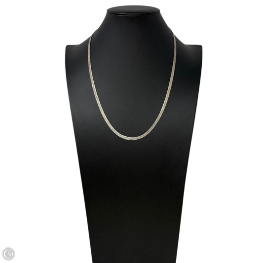 Italian Sterling Silver Herringbone Chain Necklace