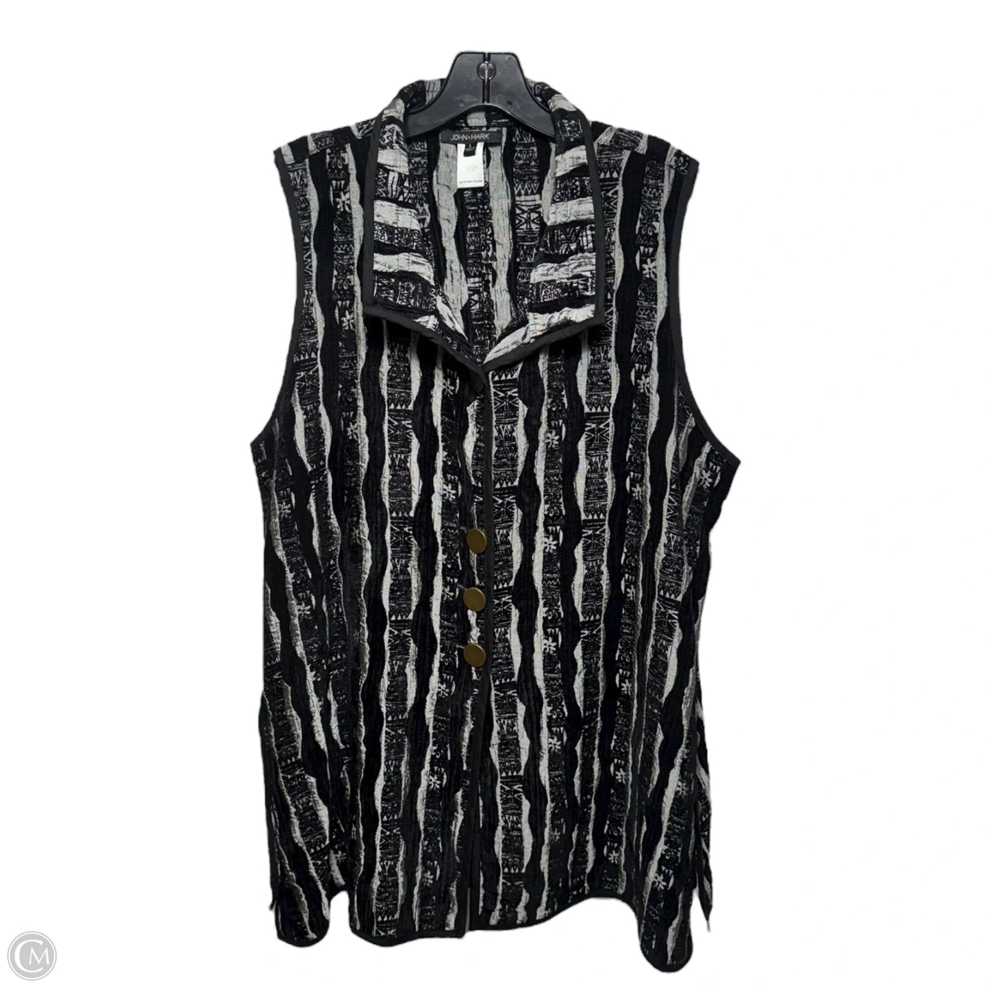 Vest Other By John Mark In Black & Grey, Size: L
