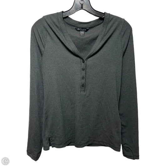 Top Long Sleeve By Athleta In Grey, Size: S