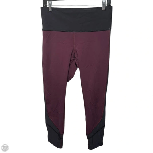 Athletic Leggings By Lululemon In Black & Red, Size: 1x