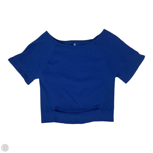Athletic Top Short Sleeve By Free People In Blue, Size: Xl