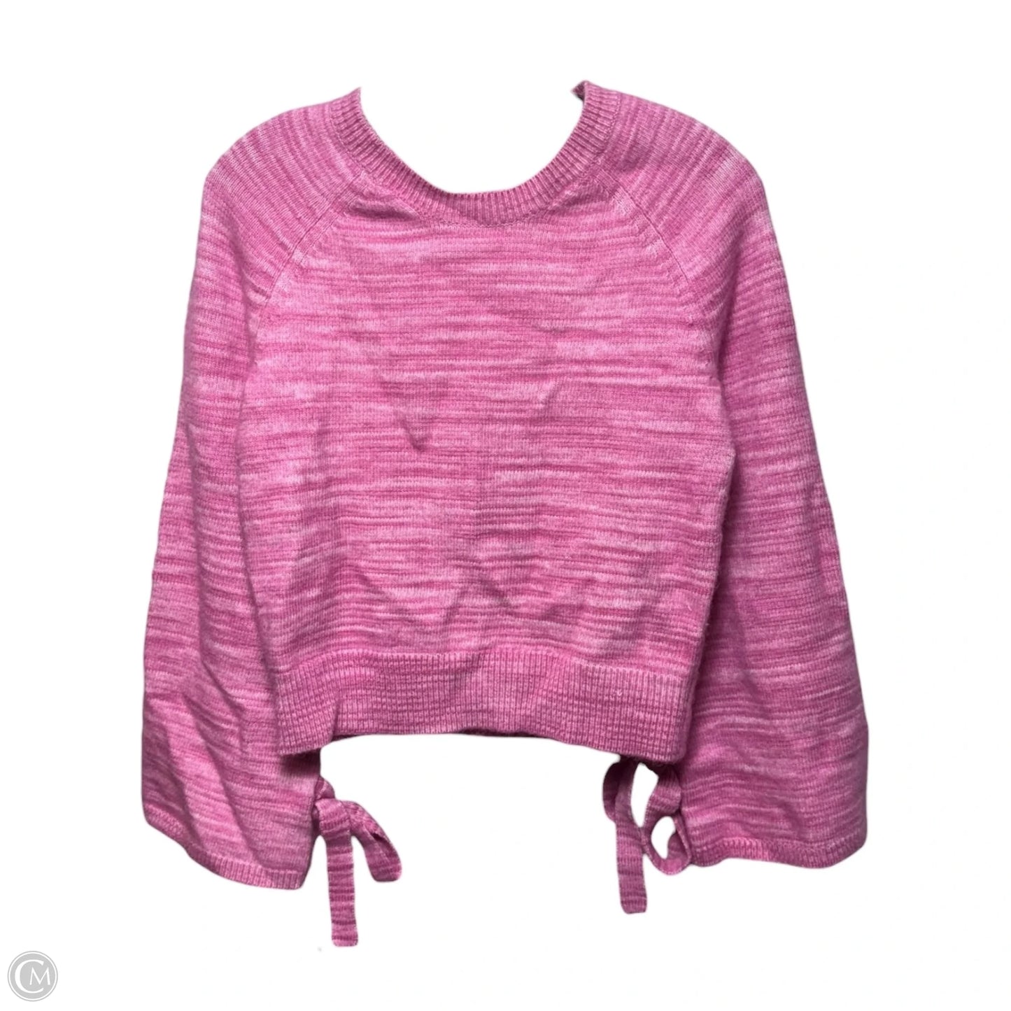 Alpaca Blend Tie-Sleeve Marled Pink Sweater By J. Crew In Pink, Size: XS