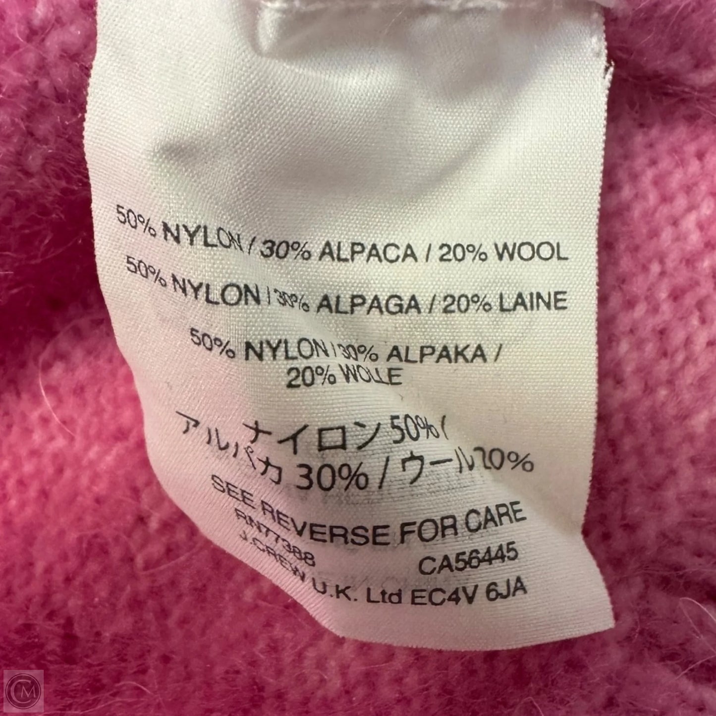 Alpaca Blend Tie-Sleeve Marled Pink Sweater By J. Crew In Pink, Size: XS