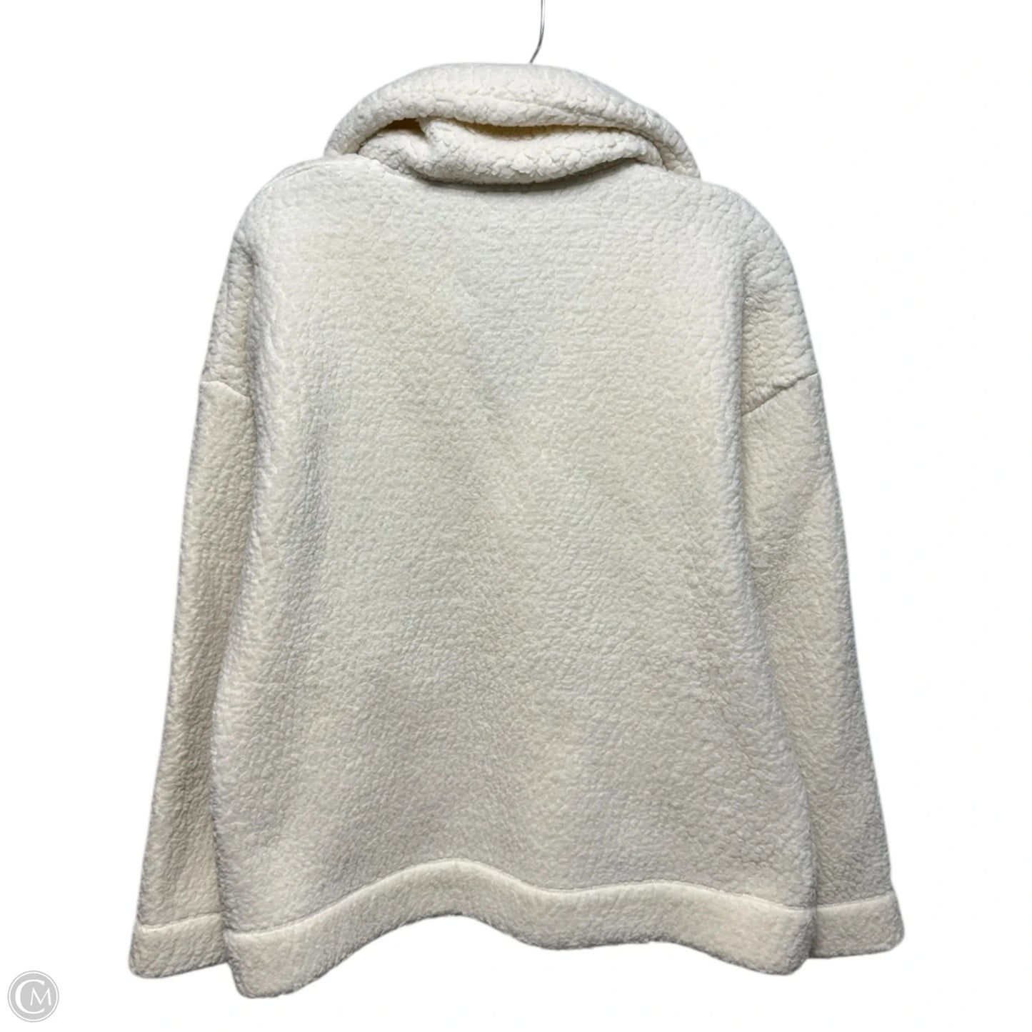 Vintage Fleece Jacket By J. Crew In Cream, Size: S