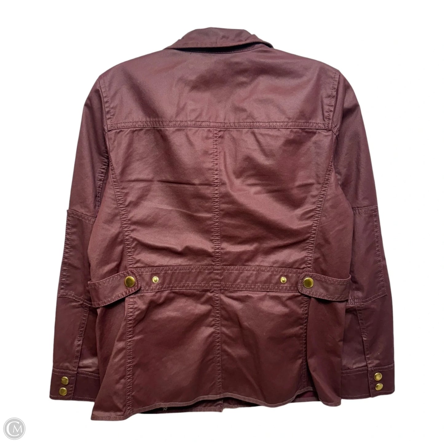Coated Jacket Utility By J. Crew In Maroon, Size: Sp