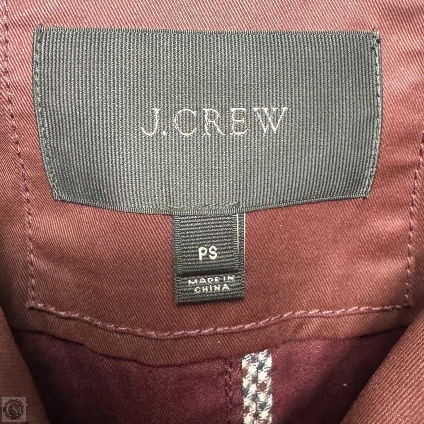 Coated Jacket Utility By J. Crew In Maroon, Size: Sp