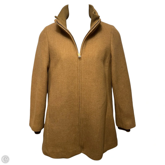 Coat Wool By J. Crew In Tan, Size: 12